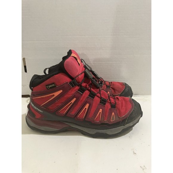 Salomon youth Size 2   Mid GTX  Goretex Contagrip 171383  Hiking Boots shoes - Picture 3 of 8